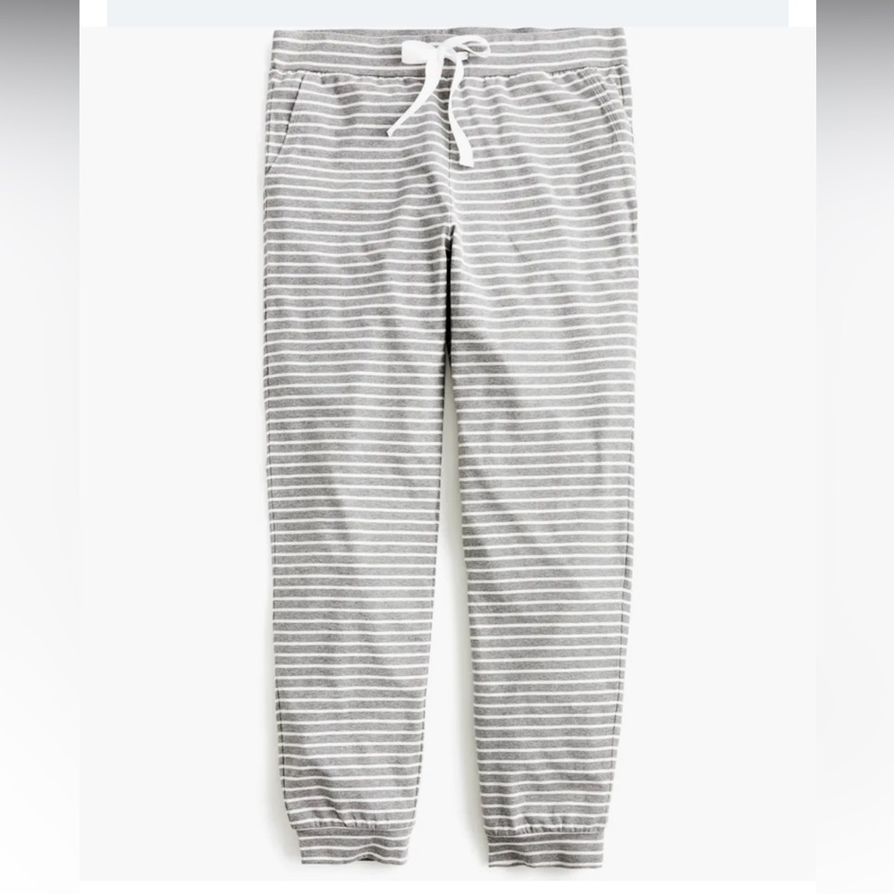 J Crew Dreamy Stripe Pajama Jogger Pants Large